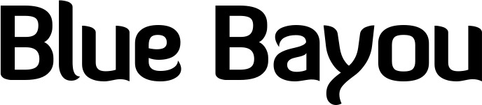 Vorschau des Bootsnamens "Blue Bayou" als Schriftzug für "Bootsbeschriftung Normal 06"
