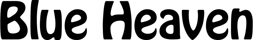 Vorschau des Bootsnamens "Blue Heaven" als Schriftzug für "Bootsbeschriftung Fett 01"