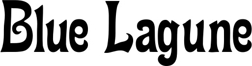 Vorschau des Bootsnamens "Blue Lagune" als Schriftzug für "Bootsbeschriftung Neu 44"