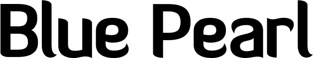 Vorschau des Bootsnamens "Blue Pearl" als Schriftzug für "Bootsbeschriftung Normal 06"