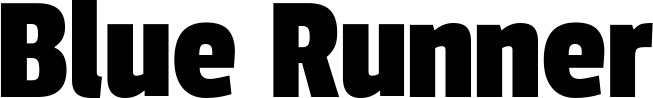 Vorschau des Bootsnamens "Blue Runner" als Schriftzug für "Bootsbeschriftung Fett 30"