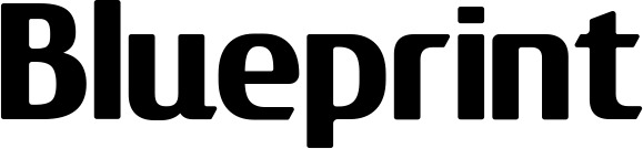 Vorschau des Bootsnamens "Blueprint" als Schriftzug für "Bootsbeschriftung Fett 22"