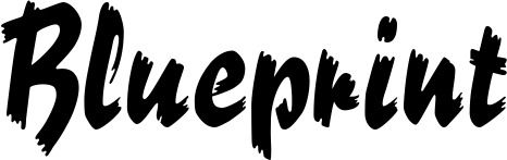 Vorschau des Bootsnamens "Blueprint" als Schriftzug für "Bootsbeschriftung Neu 10"