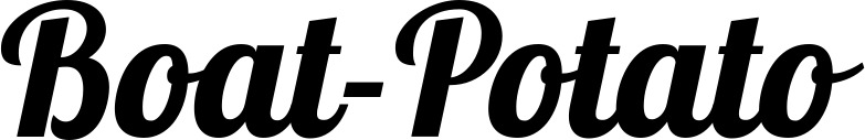 Vorschau des Bootsnamens "Boat-Potato" als Schriftzug für "Bootsbeschriftung Neu 60"