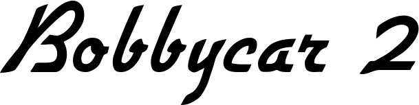 Vorschau des Bootsnamens "Bobbycar 2" als Schriftzug für "Bootsbeschriftung Klassisch 66"