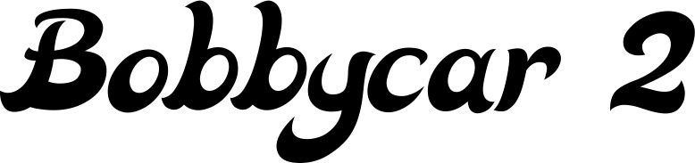 Vorschau des Bootsnamens "Bobbycar 2" als Schriftzug für "Bootsbeschriftung Klassisch 33"