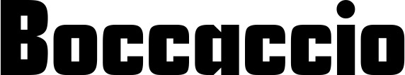 Vorschau des Bootsnamens "Boccaccio" als Schriftzug für "Bootsbeschriftung Neu 11"