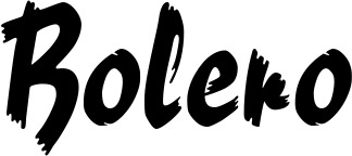 Vorschau des Bootsnamens "Bolero" als Schriftzug für "Bootsbeschriftung Neu 10"