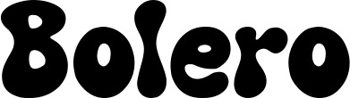 Vorschau des Bootsnamens "Bolero" als Schriftzug für "Bootsbeschriftung Neu 62"