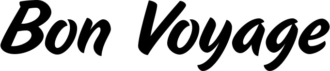 Vorschau des Bootsnamens "Bon Voyage" als Schriftzug für "Bootsbeschriftung Klassisch 19"