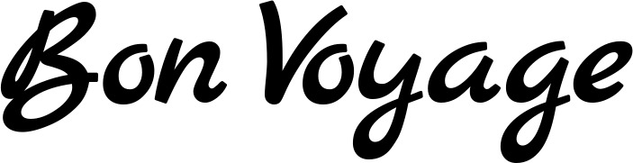 Vorschau des Bootsnamens "Bon Voyage" als Schriftzug für "Bootsbeschriftung Klassisch 77"