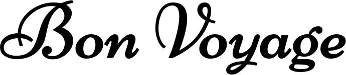 Vorschau des Bootsnamens "Bon Voyage" als Schriftzug für "Bootsbeschriftung Klassisch 84"