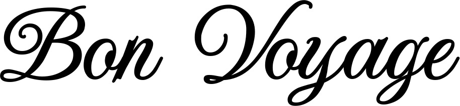 Vorschau des Bootsnamens "Bon Voyage" als Schriftzug für "Bootsbeschriftung Klassisch 70"