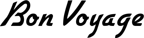Vorschau des Bootsnamens "Bon Voyage" als Schriftzug für "Bootsbeschriftung Klassisch 66"