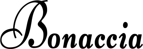 Vorschau des Bootsnamens "Bonaccia" als Schriftzug für "Bootsbeschriftung Klassisch 76"