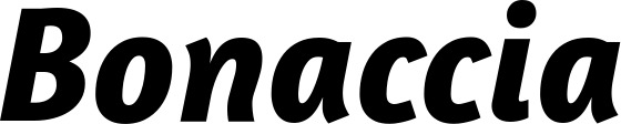 Vorschau des Bootsnamens "Bonaccia" als Schriftzug für "Bootsbeschriftung Kursiv 01"