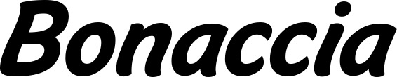 Vorschau des Bootsnamens "Bonaccia" als Schriftzug für "Bootsbeschriftung Klassisch 14"