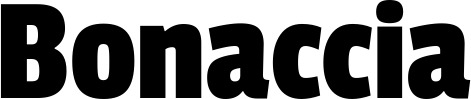 Vorschau des Bootsnamens "Bonaccia" als Schriftzug für "Bootsbeschriftung Fett 30"