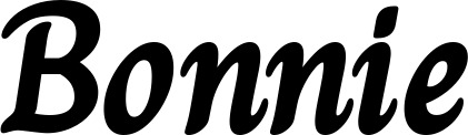 Vorschau des Bootsnamens "Bonnie" als Schriftzug für "Bootsbeschriftung Klassisch 51"