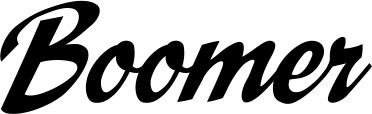 Vorschau des Bootsnamens "Boomer" als Schriftzug für "Bootsbeschriftung Klassisch 29"