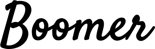 Vorschau des Bootsnamens "Boomer" als Schriftzug für "Bootsbeschriftung Klassisch 96"