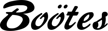 Vorschau des Bootsnamens "Boötes" als Schriftzug für "Bootsbeschriftung Klassisch 12"