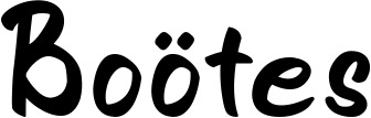 Vorschau des Bootsnamens "Boötes" als Schriftzug für "Bootsbeschriftung Klassisch 95"