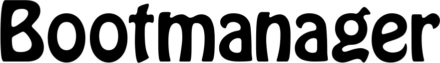 Vorschau des Bootsnamens "Bootmanager" als Schriftzug für "Style Fett 01"