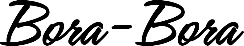 Vorschau des Bootsnamens "Bora-Bora" als Schriftzug für "Bootsbeschriftung Klassisch 71"