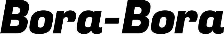 Vorschau des Bootsnamens "Bora-Bora" als Schriftzug für "Style Kursiv 04"