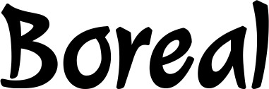 Vorschau des Bootsnamens "Boreal" als Schriftzug für "Bootsbeschriftung Klassisch 72"