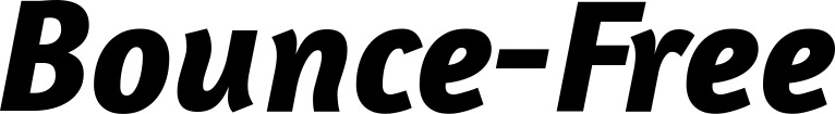 Vorschau des Bootsnamens "Bounce-Free" als Schriftzug für "Bootsbeschriftung Kursiv 01"