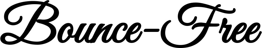 Vorschau des Bootsnamens "Bounce-Free" als Schriftzug für "Bootsbeschriftung Klassisch 68"
