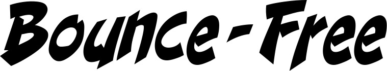 Vorschau des Bootsnamens "Bounce-Free" als Schriftzug für "Bootsbeschriftung Klassisch 31"
