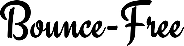 Vorschau des Bootsnamens "Bounce-Free" als Schriftzug für "Bootsbeschriftung Klassisch 63"