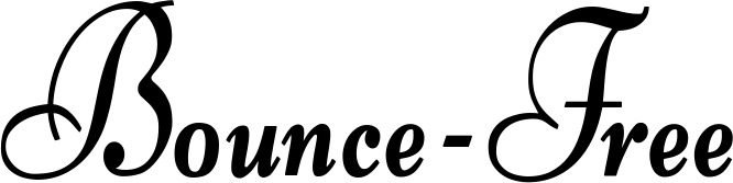 Vorschau des Bootsnamens "Bounce-Free" als Schriftzug für "Bootsbeschriftung Klassisch 76"