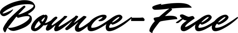 Vorschau des Bootsnamens "Bounce-Free" als Schriftzug für "Bootsbeschriftung Klassisch 82"