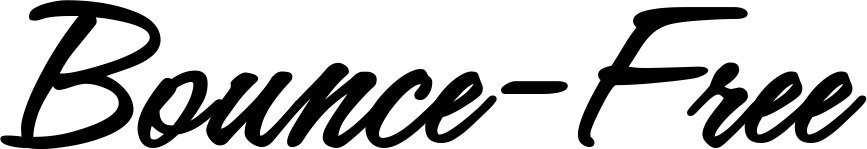 Vorschau des Bootsnamens "Bounce-Free" als Schriftzug für "Bootsbeschriftung Klassisch 71"