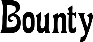 Vorschau des Bootsnamens "Bounty" als Schriftzug für "Bootsbeschriftung Neu 44"