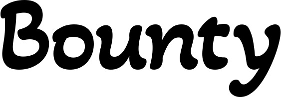 Vorschau des Bootsnamens "Bounty" als Schriftzug für "Bootsbeschriftung Klassisch 103"