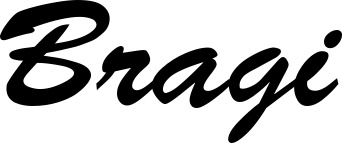 Vorschau des Bootsnamens "Bragi" als Schriftzug für "Bootsbeschriftung Klassisch 03"