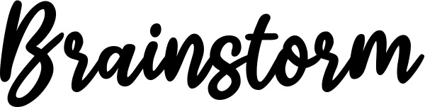 Vorschau des Bootsnamens "Brainstorm" als Schriftzug für "Bootsbeschriftung Klassisch 74"