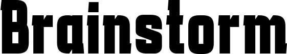 Vorschau des Bootsnamens "Brainstorm" als Schriftzug für "Bootsbeschriftung Fett 41"