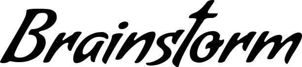 Vorschau des Bootsnamens "Brainstorm" als Schriftzug für "Bootsbeschriftung Klassisch 57"