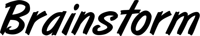 Vorschau des Bootsnamens "Brainstorm" als Schriftzug für "Bootsbeschriftung Klassisch 38"