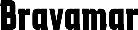 Vorschau des Bootsnamens "Bravamar" als Schriftzug für "Bootsbeschriftung Fett 41"