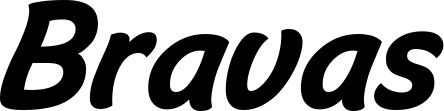 Vorschau des Bootsnamens "Bravas" als Schriftzug für "Bootsbeschriftung Klassisch 14"