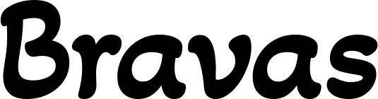 Vorschau des Bootsnamens "Bravas" als Schriftzug für "Bootsbeschriftung Klassisch 103"