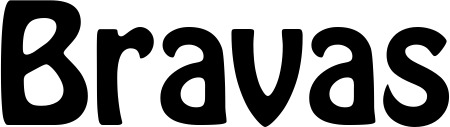 Vorschau des Bootsnamens "Bravas" als Schriftzug für "Bootsbeschriftung Fett 01"