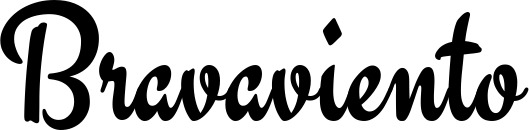 Vorschau des Bootsnamens "Bravaviento" als Schriftzug für "Bootsbeschriftung Klassisch 63"